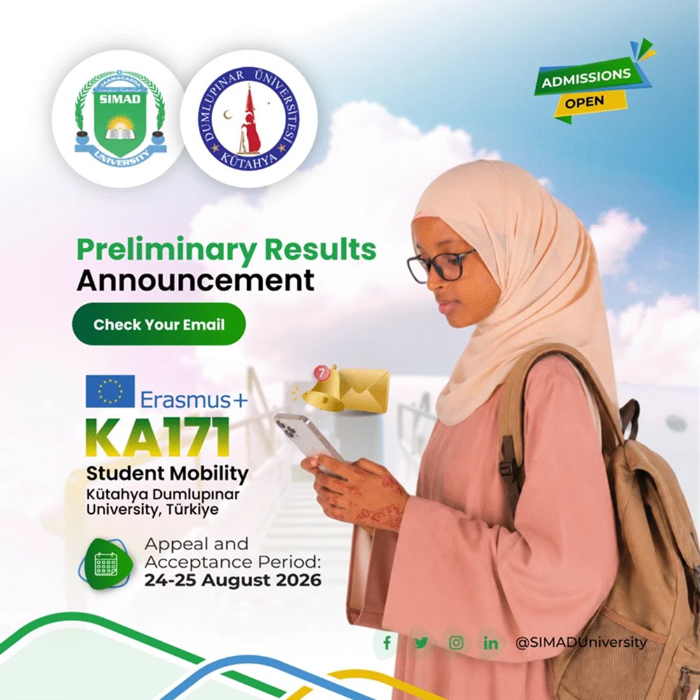 Preliminary Evaluation Results – SIMAD University Erasmus+ KA171 Student Mobility 2026–2027